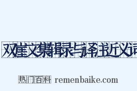 双崖文集辑录与译注近义词是什么意思的图片